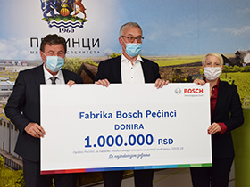 Boš donirao milion dinara Opštini Pećinci
