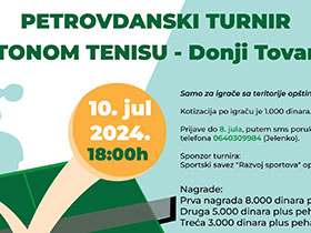 Вечерас стонотениски турнир у Доњем Товарнику
