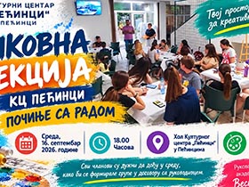 Сутра почиње са радом Ликовна секција КЦП