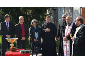 Osveštan temelj parohijskog doma u Pećincima