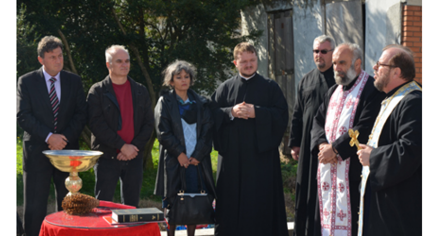 Osveštan temelj parohijskog doma u Pećincima