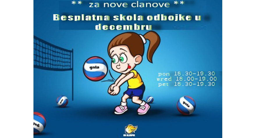 Besplatna škola odbojke u decembru