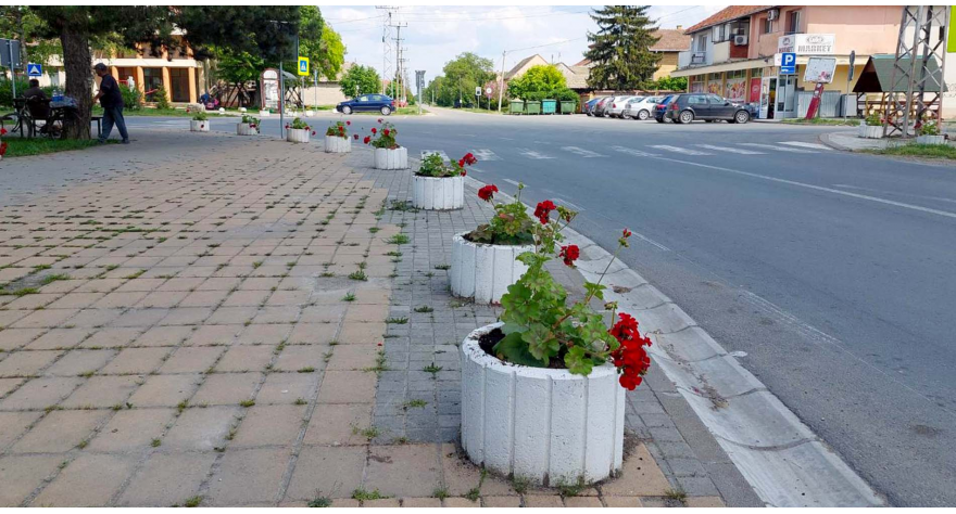 Cvećem upotpunjen izgled centra naselja