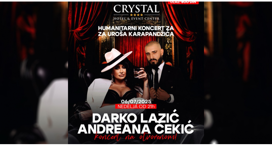 Koncert za Uroša sutra u Kristalu