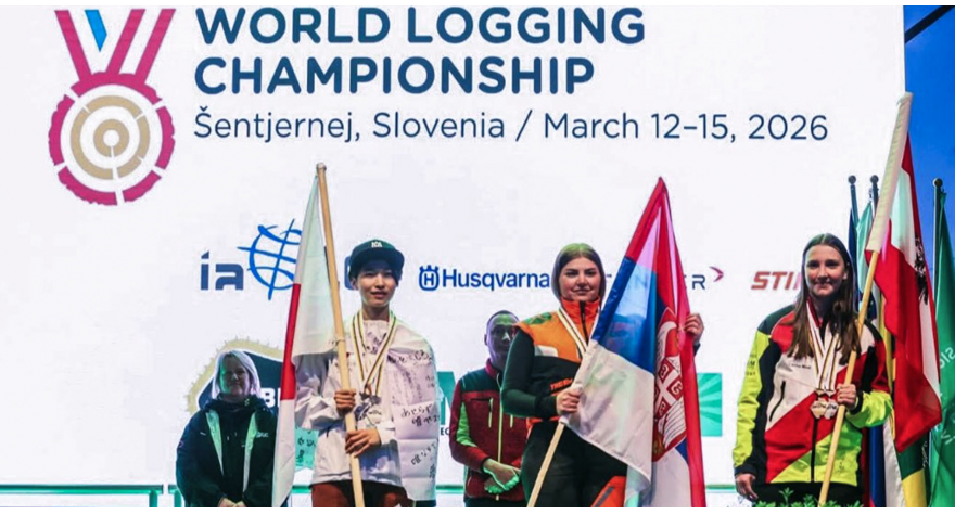 Сремица шампионка света са моторном тестером