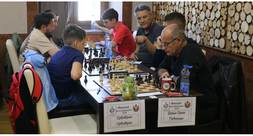 Pećinački šahovski klub učestvovao u finalu Kupa Vojvodine